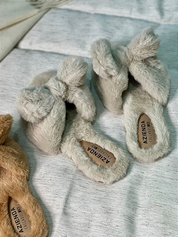 Pantufa Kiki | laço off white