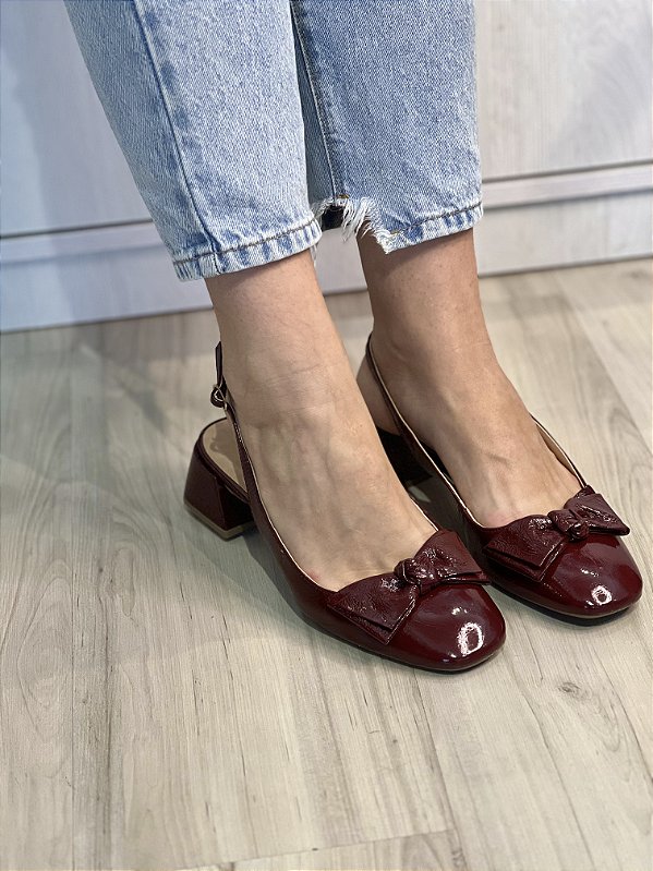 Sapato Elena | Verniz vinho