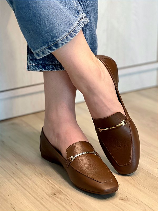 Mocassim Giorgia | Couro Cacau
