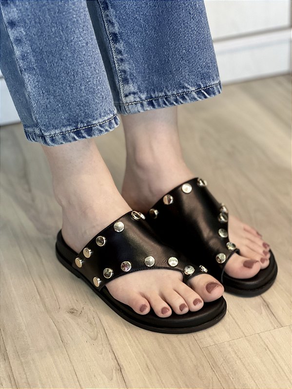 Papete Manoella | Couro camurça preto