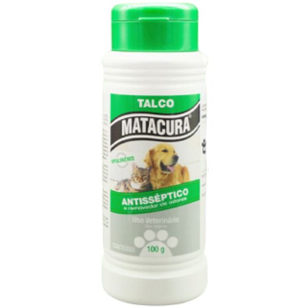Talco  Antisséptico e Removedor de Odores Hipoalergênico 100g - Matacura
