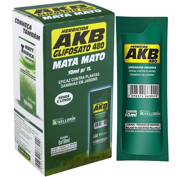AKB 480 Herbicida Glifosato 5x10ml - Kelldrin