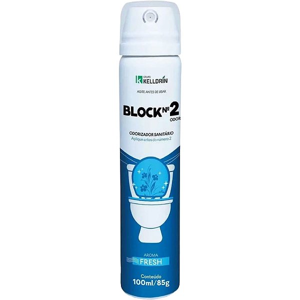 Block Nº2 Fresh – Odorizador Sanitário 100ml/85g - Kelldrin