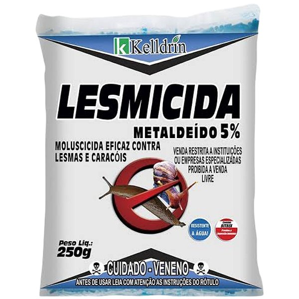 Lesmicida 5% Lesmas Caramujos e Caracóis 250g - Kelldrin