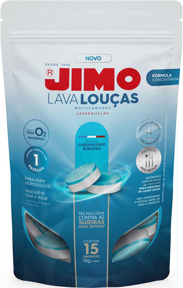 Lava-Louça Multicamadas Hidrossolúvel 15x15g - JIMO