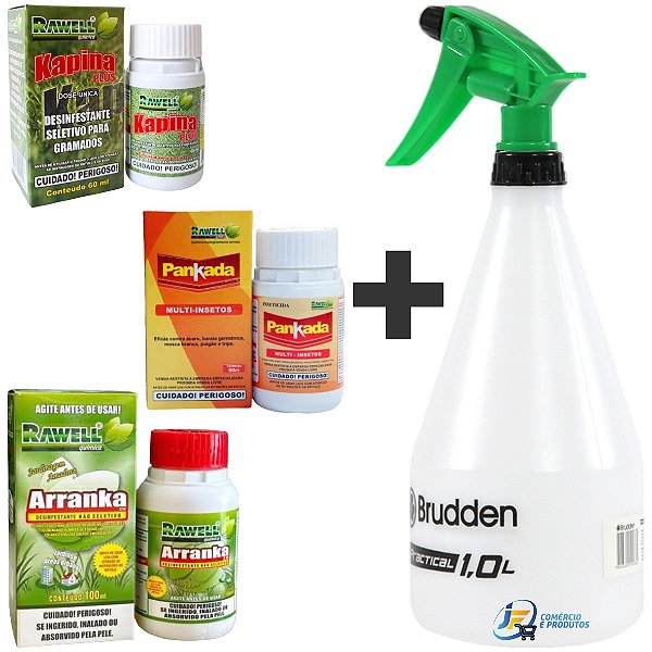 Kit 1un Kapina Plus 60ml + 1un Pankada 60ml + 1un Arranka EW 100ml + 1un Pulverizador Manual Practical 1,0L