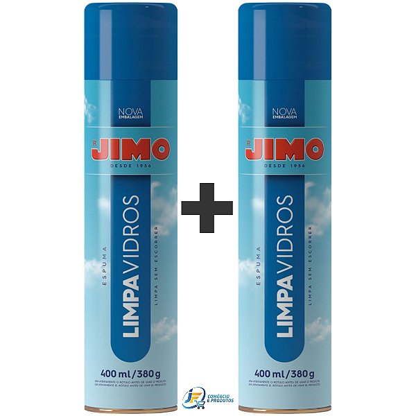 KIT 2un Limpa-Vidros Aerossol 400ml/380g - JIMO