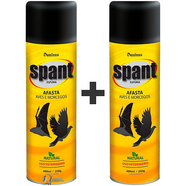 KIT 2un Spant Espuma Afasta Aves e Morcegos 400mL/250g - Dominus