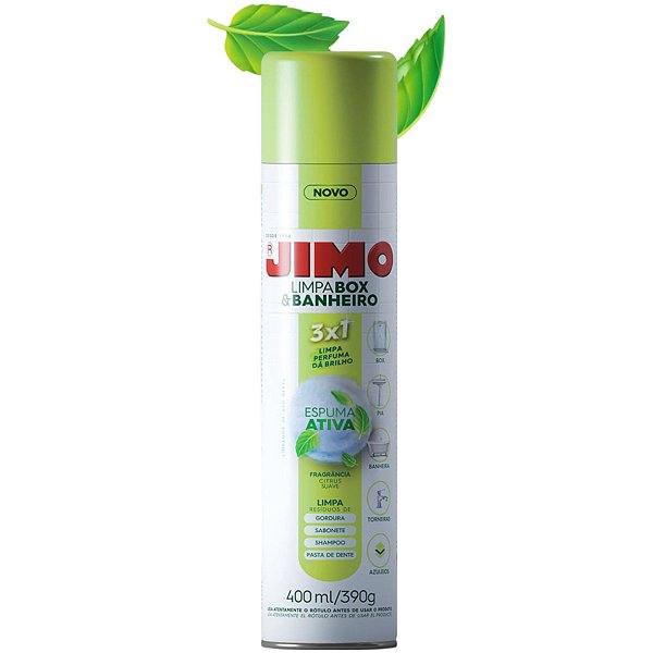 Limpa Box e Banheiro Aerossol 400ml/390g - JIMO