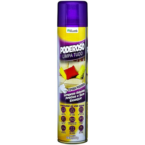 Poderoso Limpa Tudo Espuma Aerossol 300ml/200g - Kelldrin