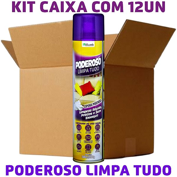 KIT 12 Poderoso Limpa Tudo Espuma Aerossol 300ml/200g - Kelldrin