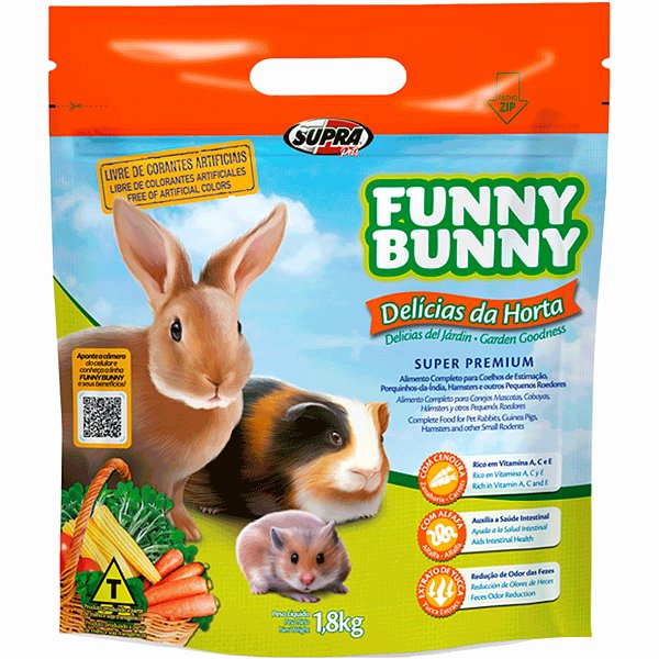 Funny Bunny Delícias Da Horta 1.8KG- SUPRA PETS