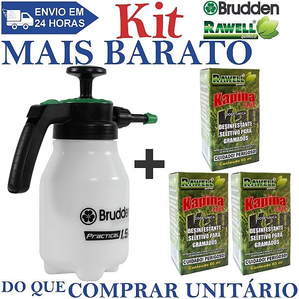 KIT 3 Kapina Plus 60ml + Pulverizador Manual Practical 1,5L