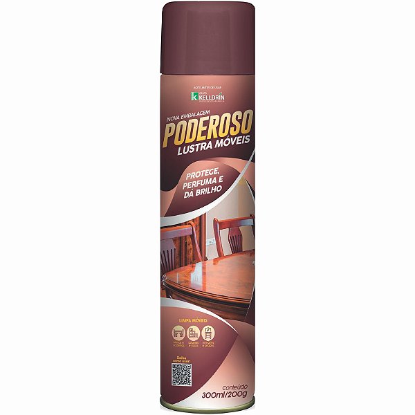 Poderoso Lustra Móveis Aerossol 300ml/200g - Kelldrin