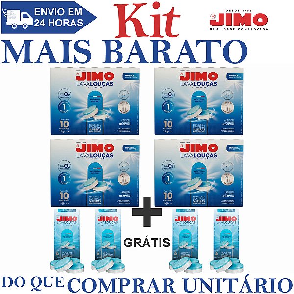 KIT 4 Lava Louças Multicamadas 10x15g - JIMO