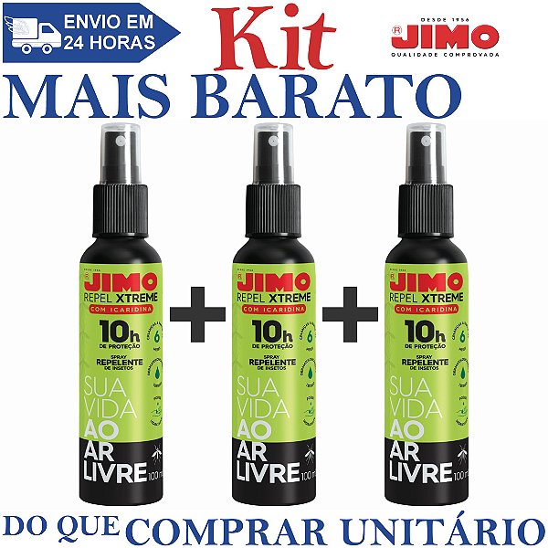 KIT 3 Repel Xtreme 100ml - Jimo