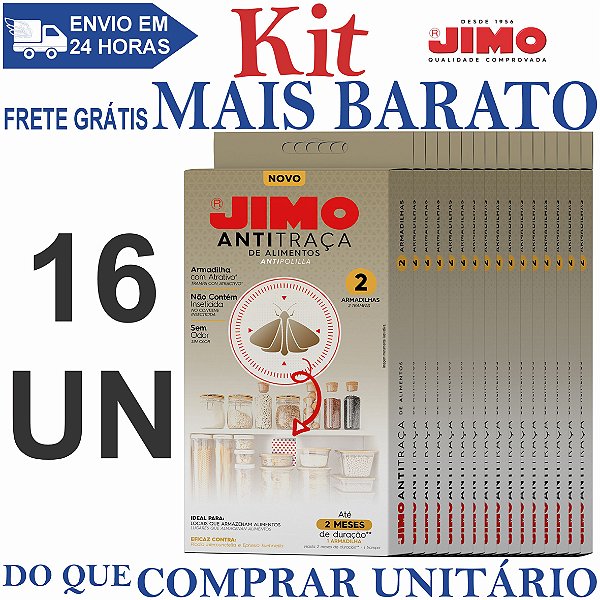 KIT 16 Antitraça de Alimentos Estojo com 2un - Jimo