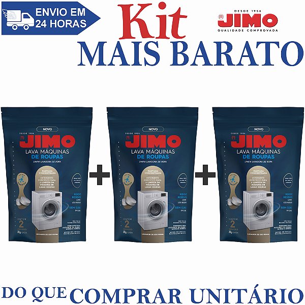 KIT 3 Lava Máquinas de Roupas 2x20g - JIMO