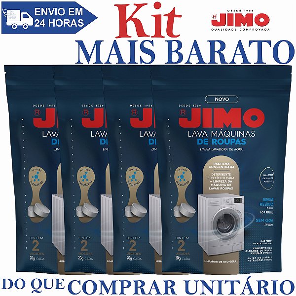 KIT 4 Lava Máquinas de Roupas 2x20g - JIMO