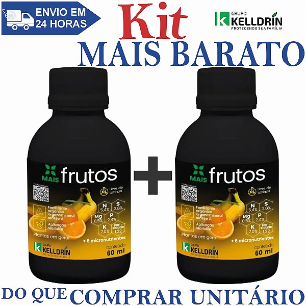 KIT 2 Mais Frutos Concentrado 60ml - Kelldrin