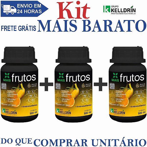 KIT 3 Mais Frutos Concentrado 500ml - Kelldrin