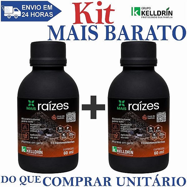 KIT 2 Mais Raizes Concentrado 60ml - Kelldrin