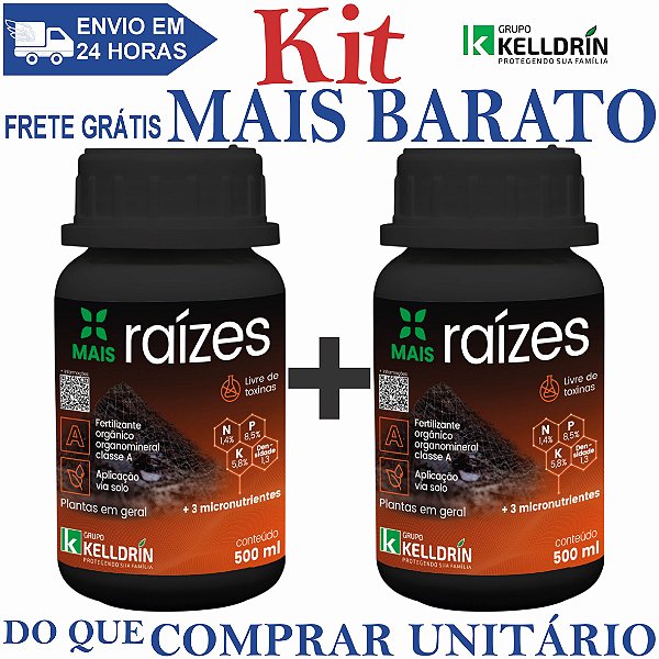 KIT 2 Mais Raizes Concentrado 500ml - Kelldrin