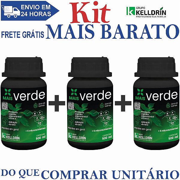 KIT 3 Mais Verde Concentrado 500ml - Kelldrin