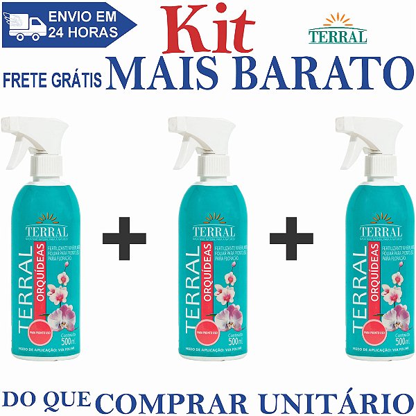 KIT 3 Orquídeas Pronto Uso 500ml - Terral