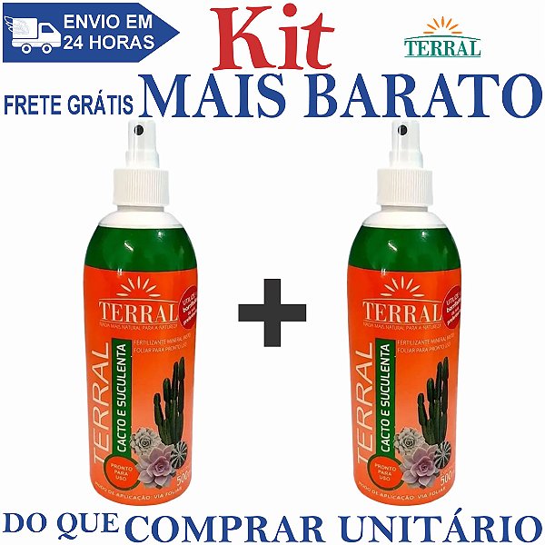 KIT 2 Cacto e Suculenta Pronto Uso 500ml - Terral