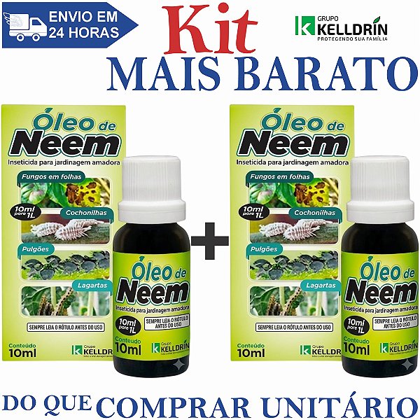 KIT 2 Óleo de Neem 10ml - Kelldrin