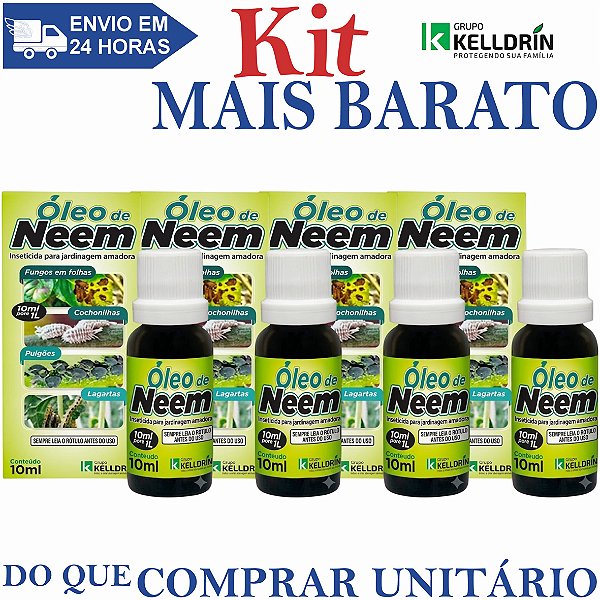 KIT 4 Óleo de Neem 10ml - Kelldrin
