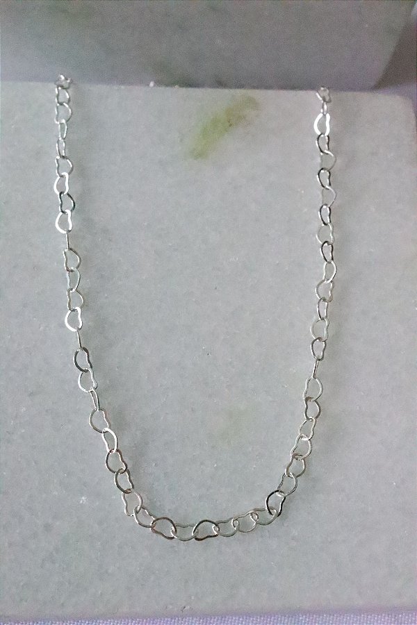 Choker elo coração • folheado a prata