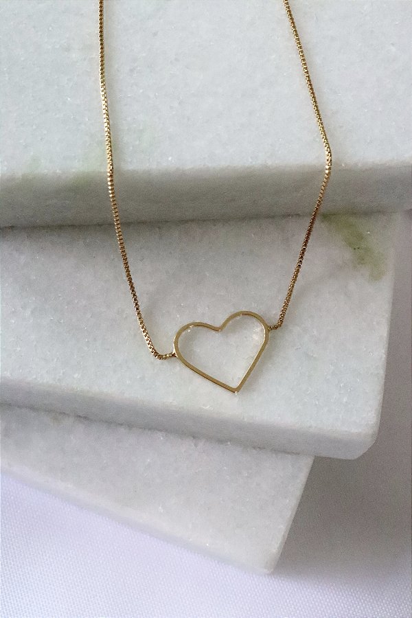 Choker aro coração • folheado a ouro