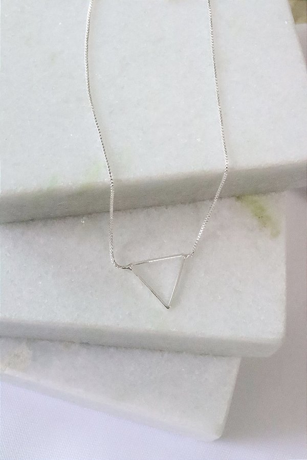 Choker aro triângulo • folheado a prata