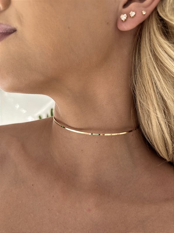 Choker aro • folheado a ouro