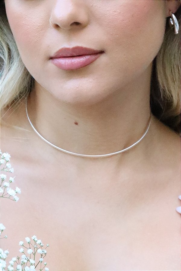 Choker aro • folheado a prata