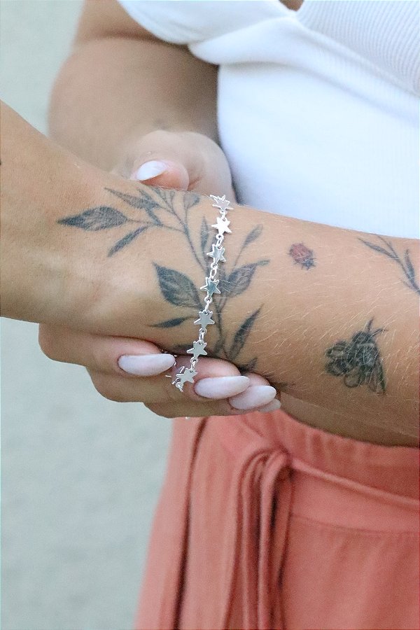 Pulseira estrela • folheado a prata