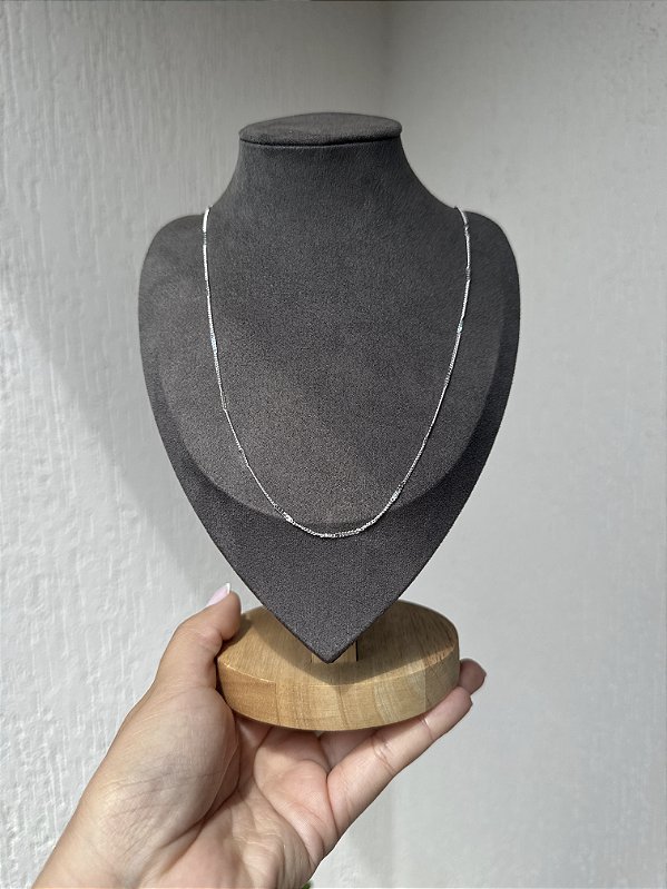 Longo palito chapinha • folheado a prata