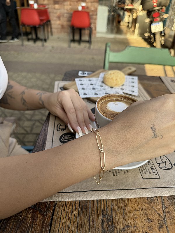 Pulseira corrente • folheado a ouro