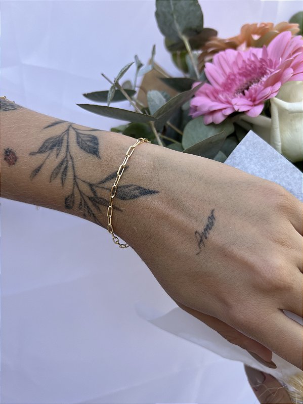 Pulseira alongada • folheado a ouro