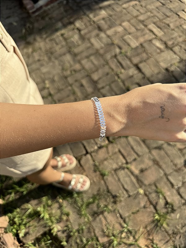 Pulseira gladiadora • folheado a prata