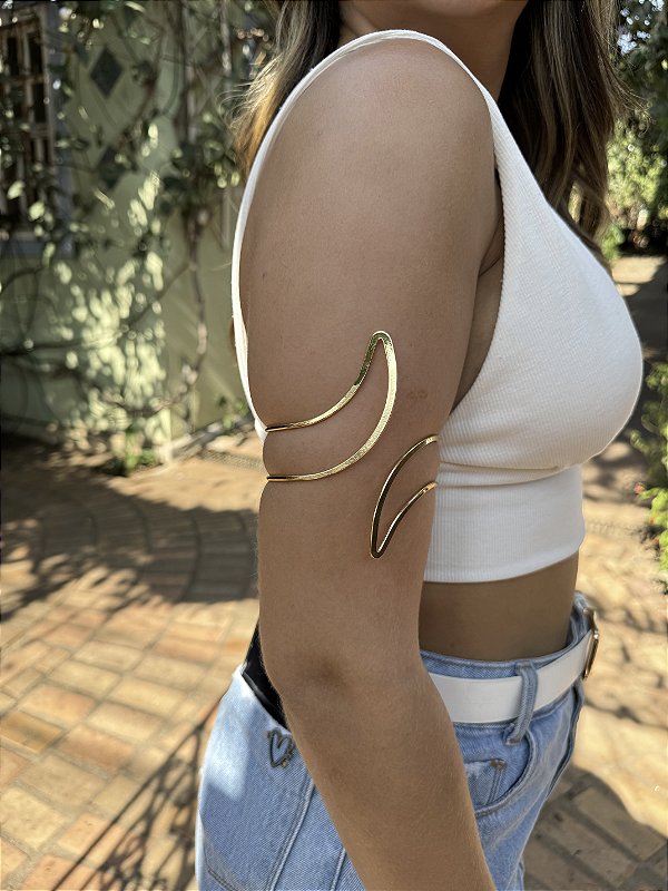 Bracelete gota vazada • folheado a ouro