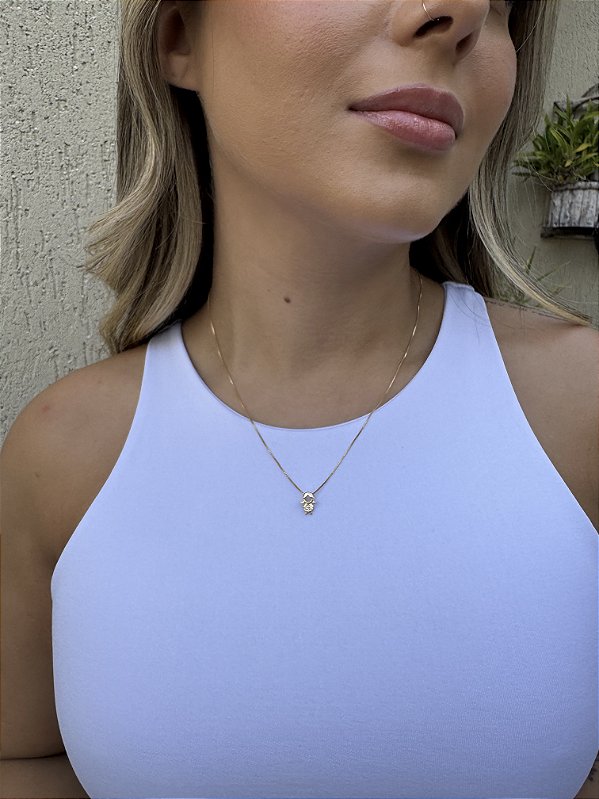 Colar filha mini • folheado a ouro