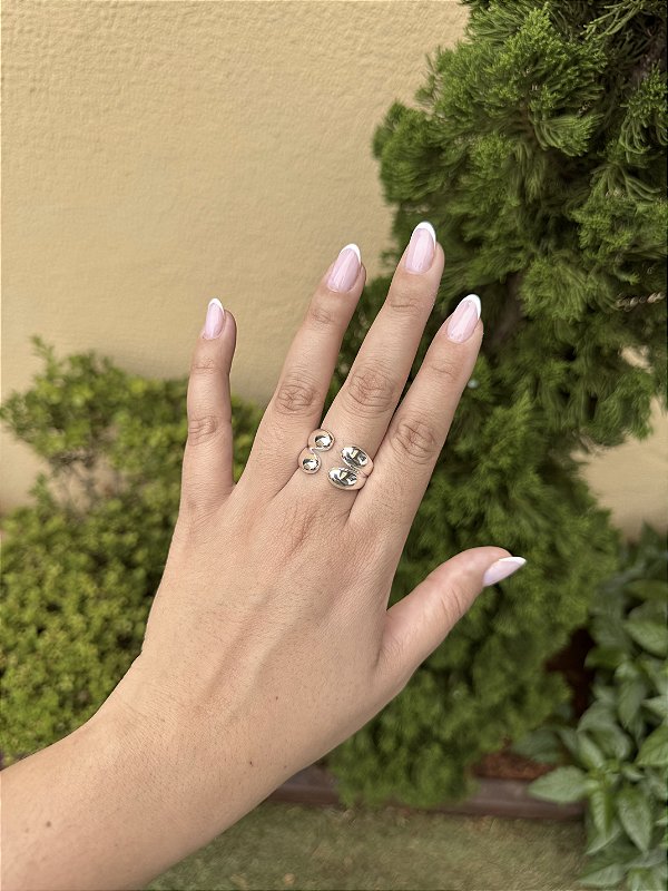 Anel 4 gotas • folheado a prata