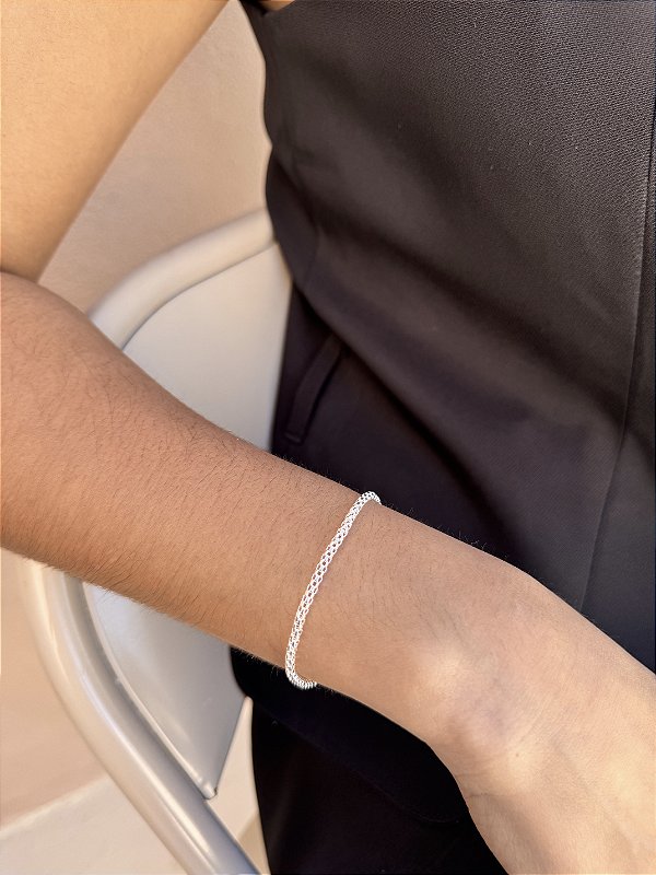Pulseira tubinho • folheado a prata