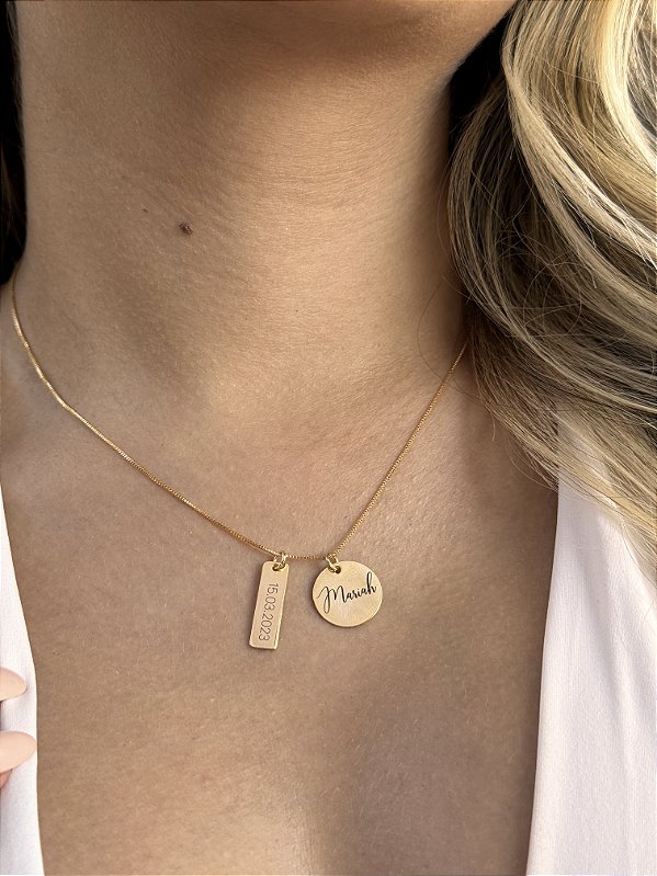 Colar maternidade cursiva • personalizado