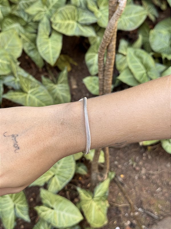 Pulseira fio alemão • folheado a prata