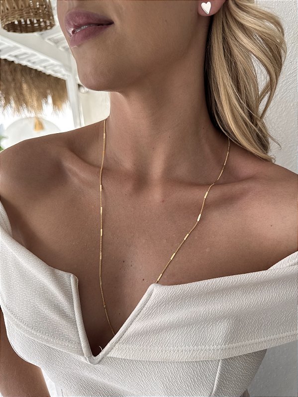 Longo palito chapinha • folheado a ouro