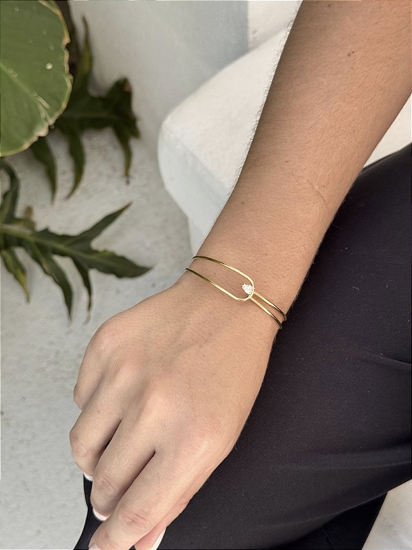 Bracelete fios • folheado a ouro